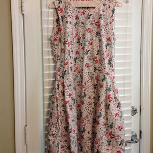 Floral Printed Pleated Gap Dress with Pockets 👗